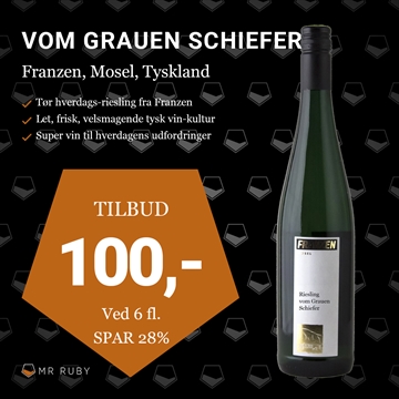 2021 Riesling vom Grauen Schiefer, Weingut Franzen, Mosel, Tyskland